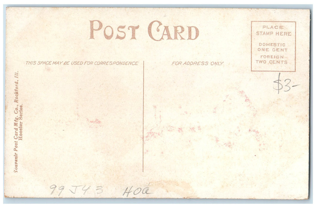 c1910s George Ade's Country Home Exterior Brook Indiana IN Unposted Postcard