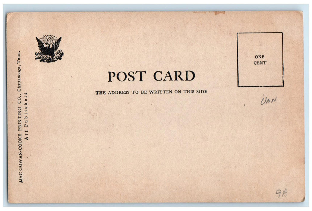 c1905's Georgia Monument Chickamauga Park View Chattanooga Tennessee TN Postcard