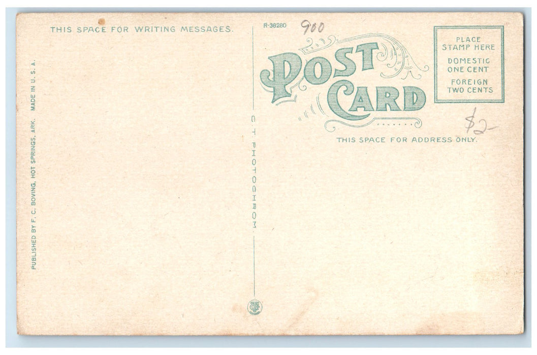 c1910's Big Iron Springs In The Gorge Hot Springs Arkansas AR Unposted Postcard