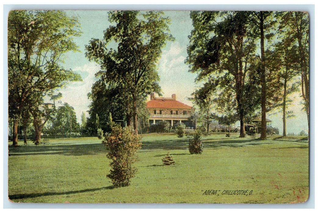 c1910's Adena Home Of Thomas Worthington Chillicothe Ohio OH Unposted Postcard