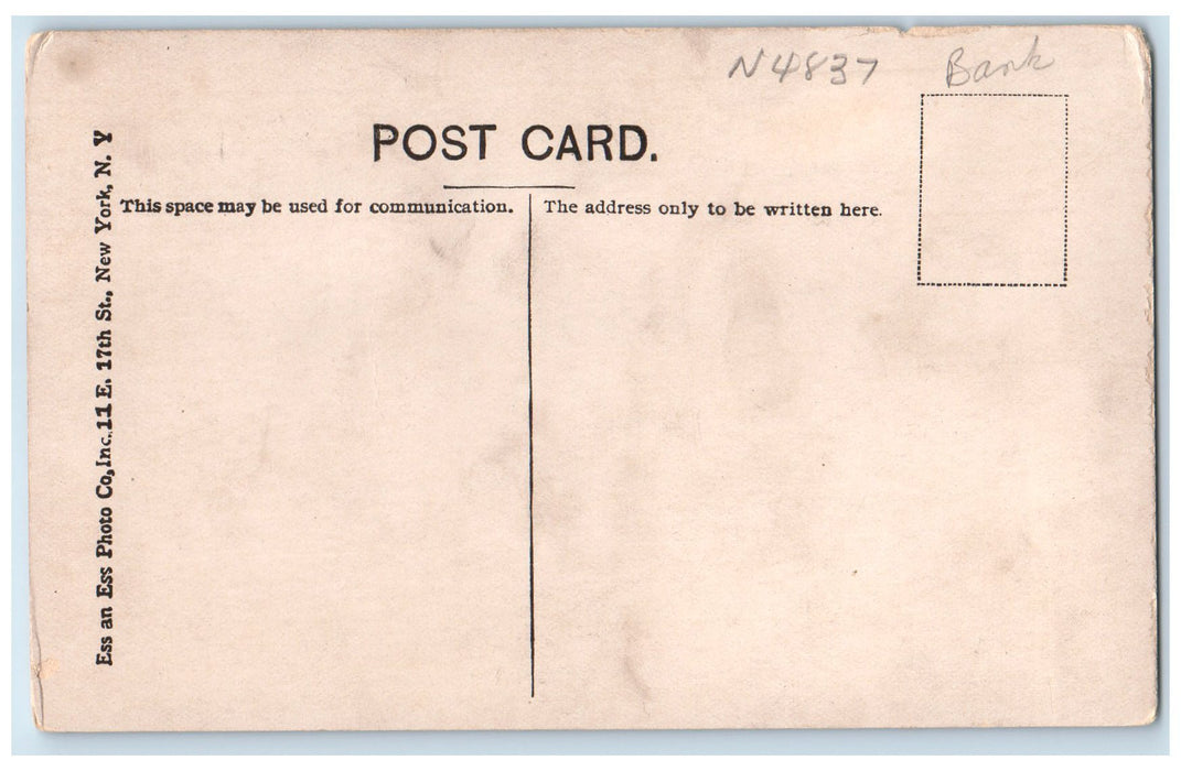 c1920's First National Bank Building Horse Carriage Oakland Maryland MD Postcard