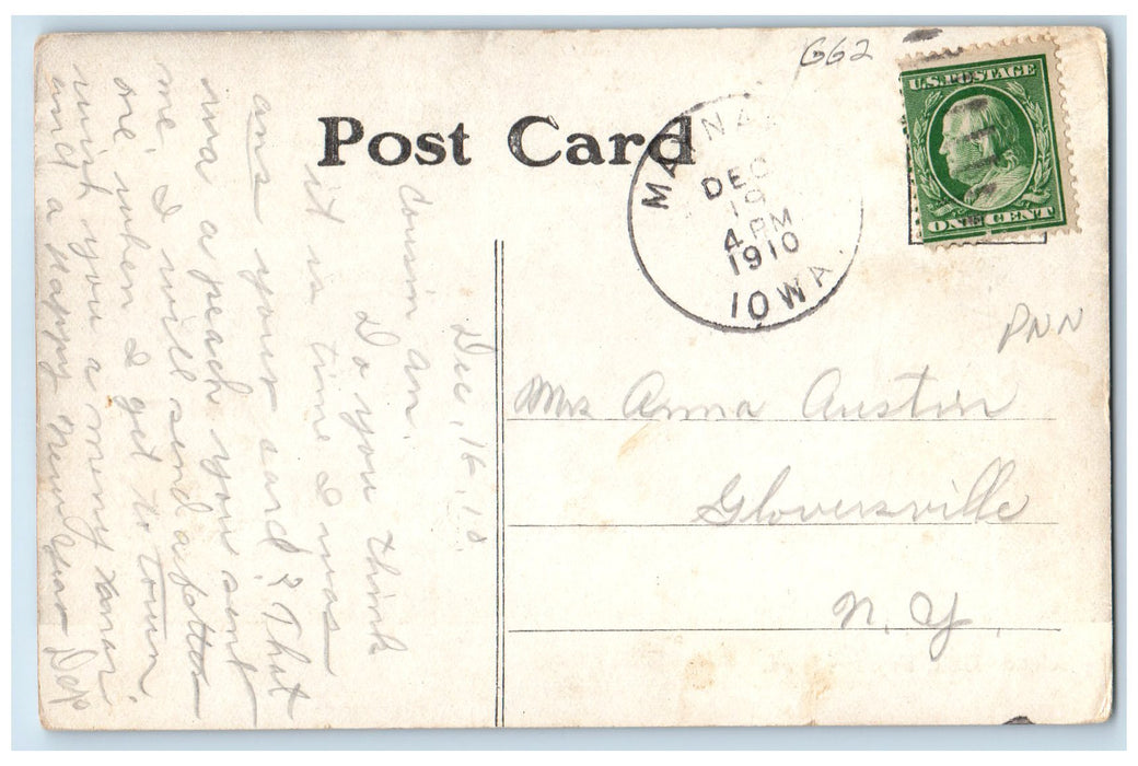 1910 Science Hall Building Lady Sits On Stairs Fayette Iowa IA Unposted Postcard