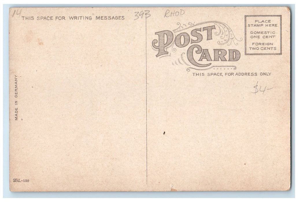 c1910's Public Library Building Dirt Road Stairs View Goshen Indiana IN Postcard