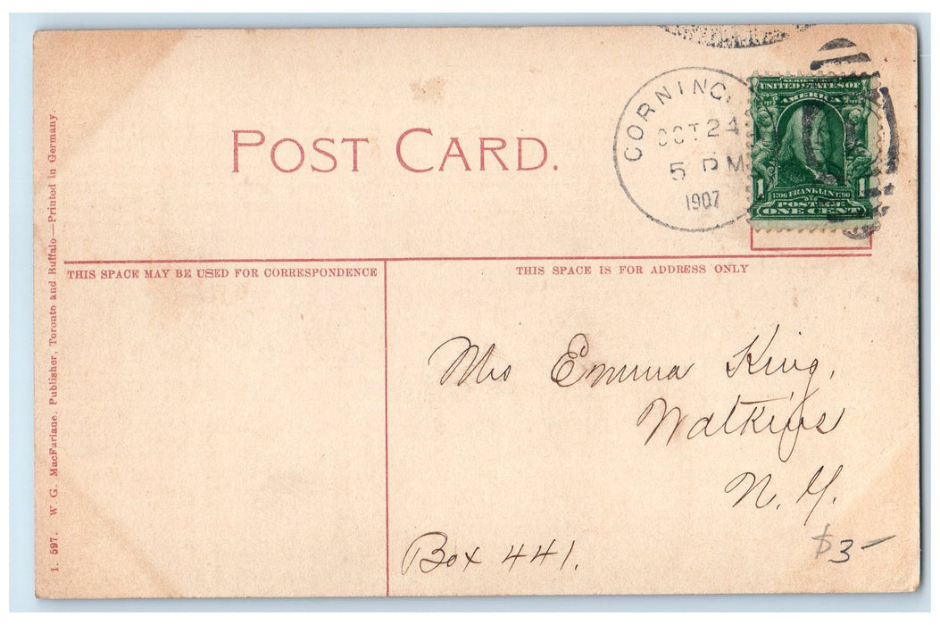 1907 Military Park Cannon Balls Indianapolis Indiana IN Posted Vintage Postcard