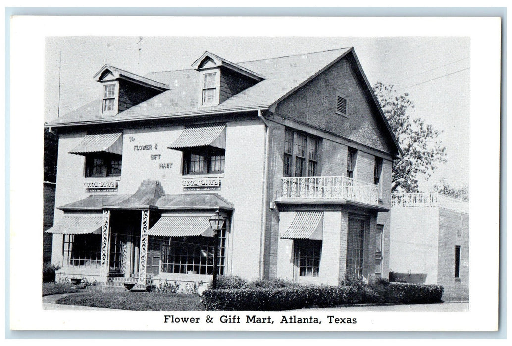 c1940s Flower And Gift Mart Exterior Roadside Atlanta Tennessee TN Tree Postcard