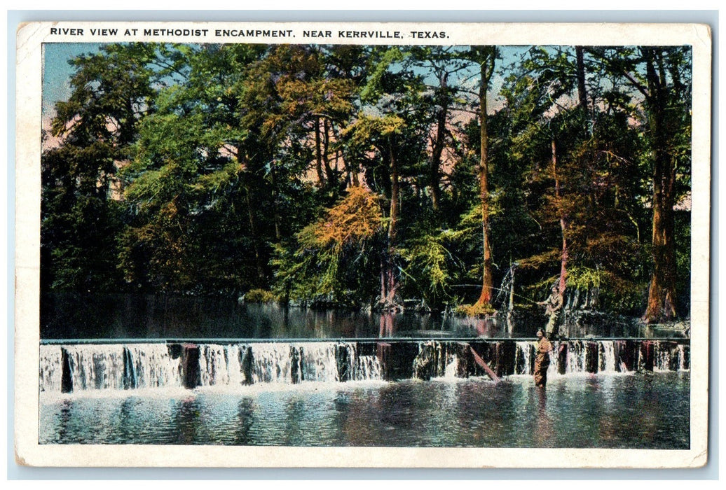 1925 River View At Methodist Encampment Near Kerrville Texas TE Posted Postcard