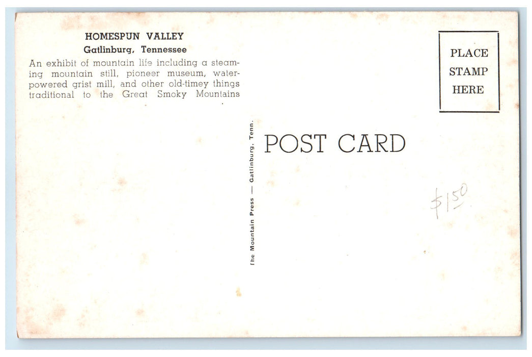 c1940's Homespun Valley An Exhibit On Mountain Gatlinburg Tennessee TN Postcard