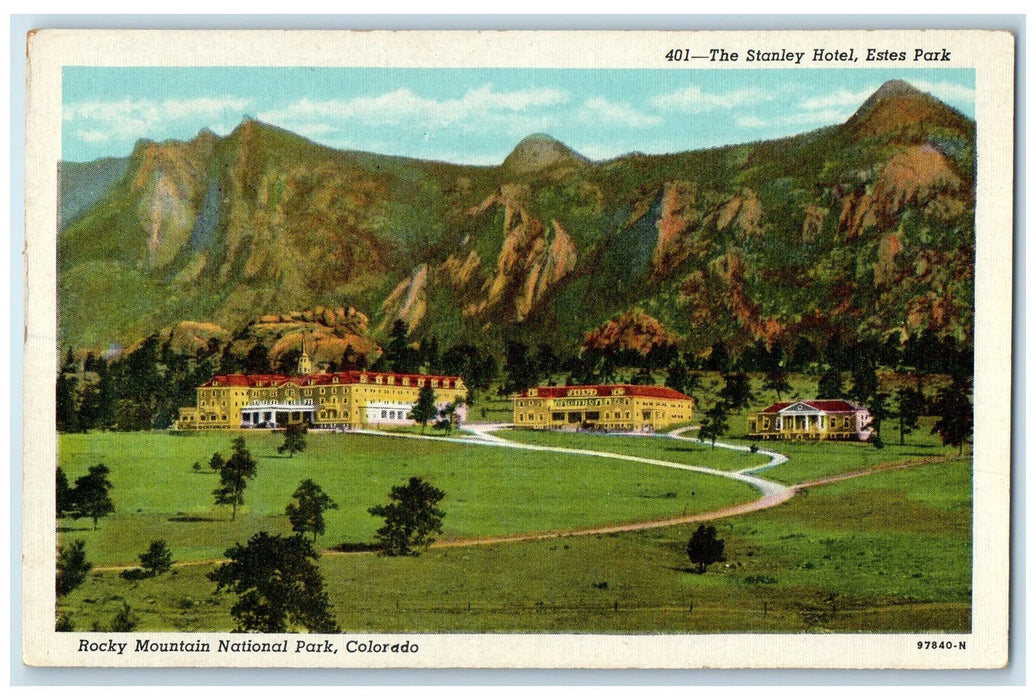 c1920 Stanley Hotel Estes Park Rocky Mountain National Park Colorado CO Postcard