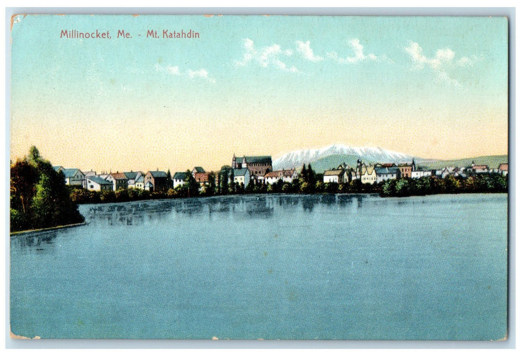 c1910s Mt. Katahdin Houses Scene Millinocket Maine ME Unposted Vintage Postcard