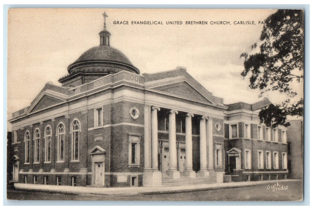 c1910 Grace Evangelical United Brethren Church Carlisle Pennsylvania PA Postcard