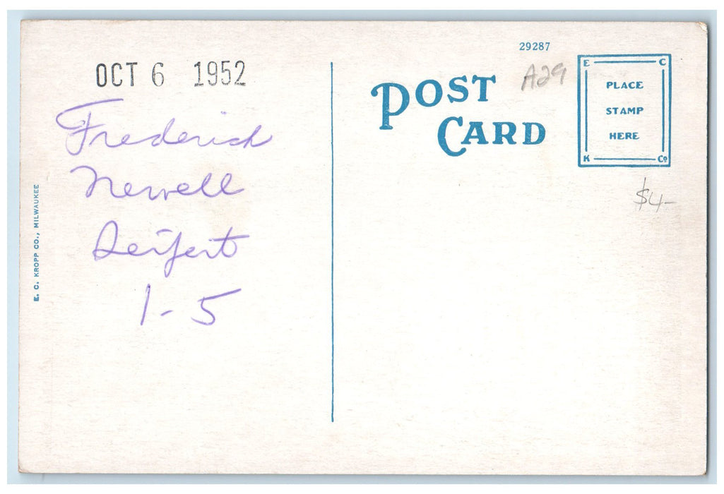 c1920 Warren Hotel Restaurant Building Classic Car Baraboo Wisconsin WI Postcard