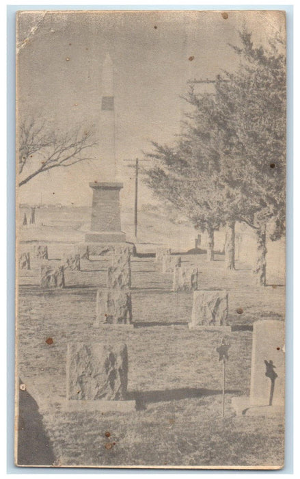 c1940s Indian Raid Massacre Monument Oberlin Kansas KS Unposted Vintage Postcard