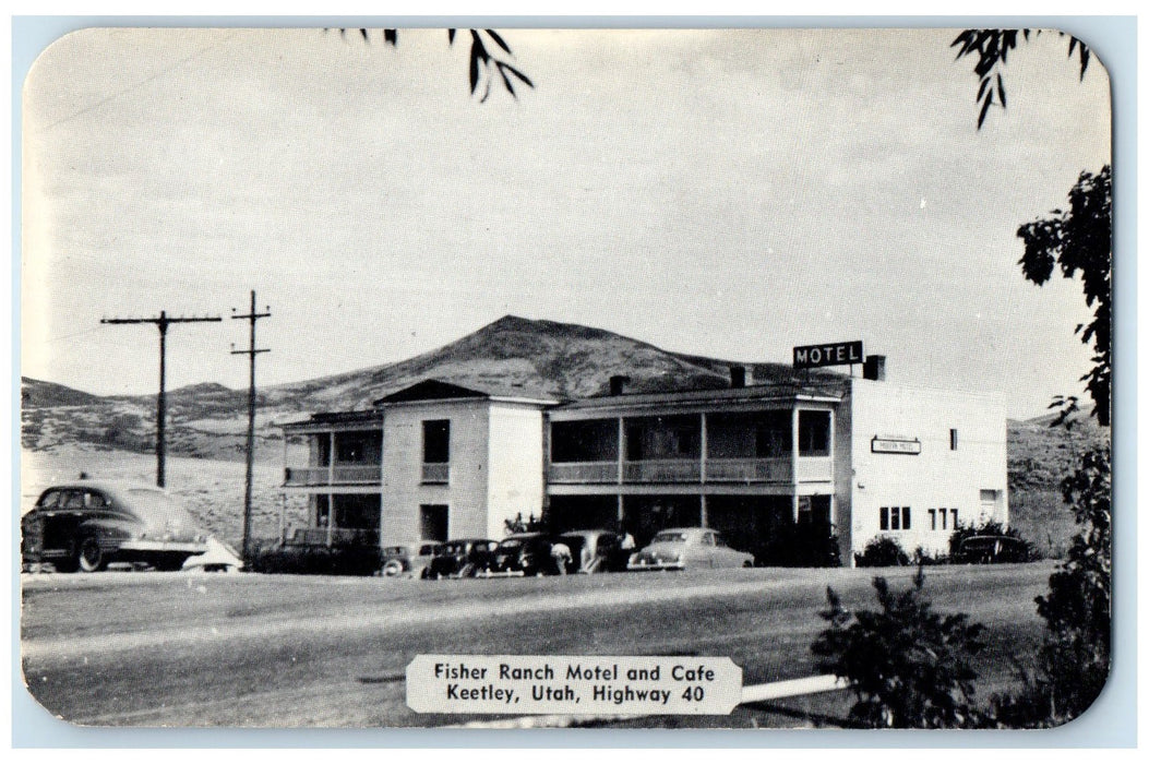 c1940's Fisher Ranch Motel And Cafe Exterior Roadside Keetley Utah UT Postcard