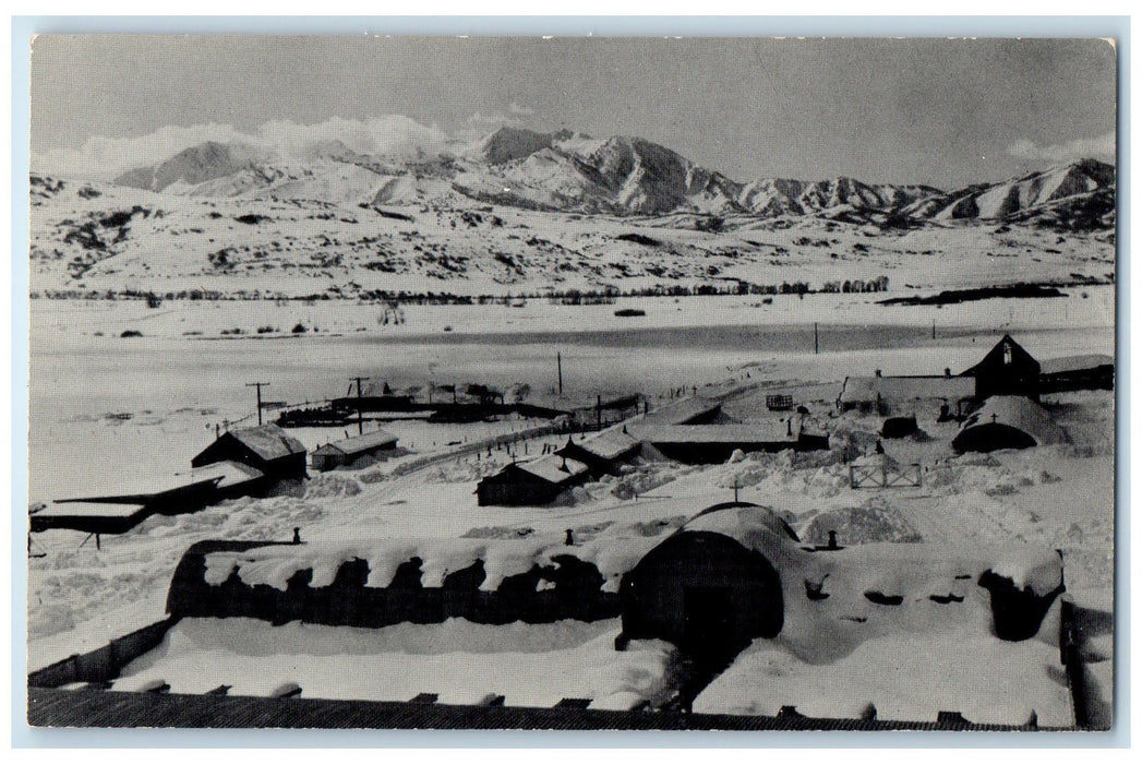 c1940's Abbey Of Our Lady Of The Holy Trinity Huntsville Utah UT Snow Postcard