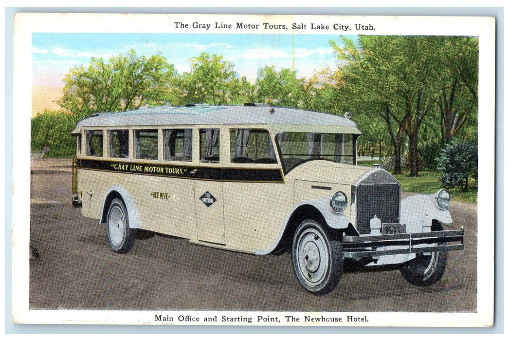 c1940's The Gray Line Motor Tours Main Office Salt Lake City Utah UT Postcard