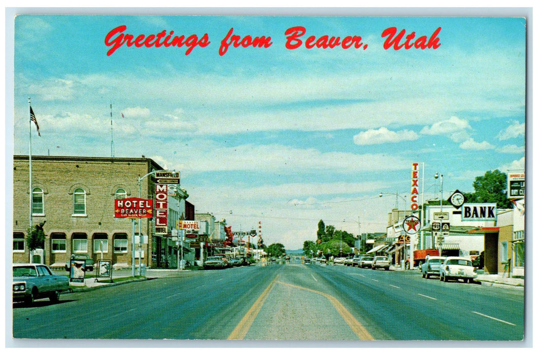 c1960s Greetings From Beaver Largest Deer Herd Utah UT Unposted Vintage Postcard