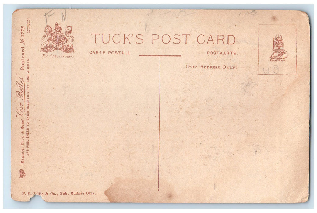 c1910s Carnegie Library Girl Pictures In Bells View Guthrie Oklahoma OK Postcard