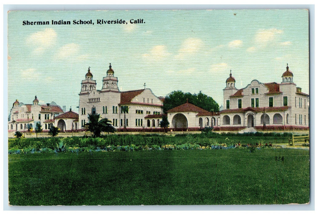 c1910's Sherman Indian School Campus Building Riverside California CA Postcard