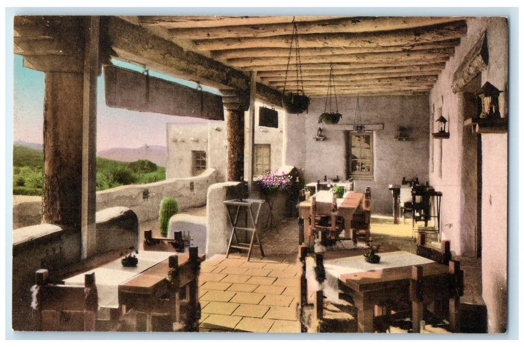 c1950's Dining Porch Torrey Pines Lodge On Coast Highway La Jolla CA Postcard