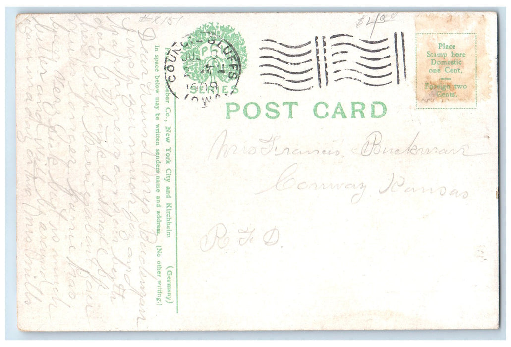c1910's Hotel Maryland Restaurant Building Road Pasadena California CA Postcard