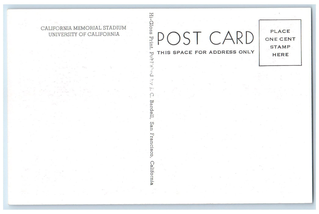 c1920 California Memorial Stadium University Of California Berkeley CA Postcard