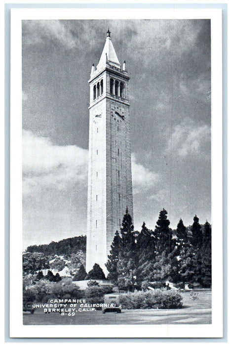 c1920's Campanile University Of California Clock Tower View Berkeley CA Postcard