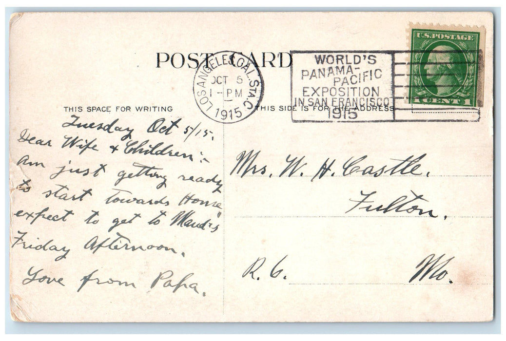 1915 Diving For Coins Group Of Swimmers Santa Catalina Island CA Posted Postcard