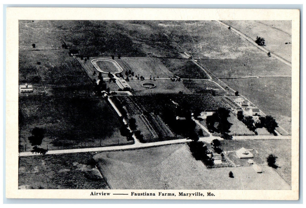 c1920's Airview Faustiana Farms Plains Buildings Maryville Missouri MO Postcard