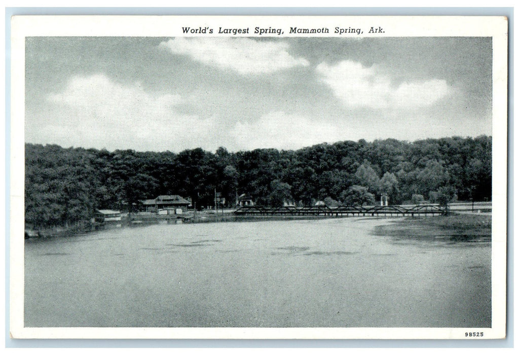 c1960s World's Largest Spring Scene Mammoth Spring Arkansas AR Unposted Postcard