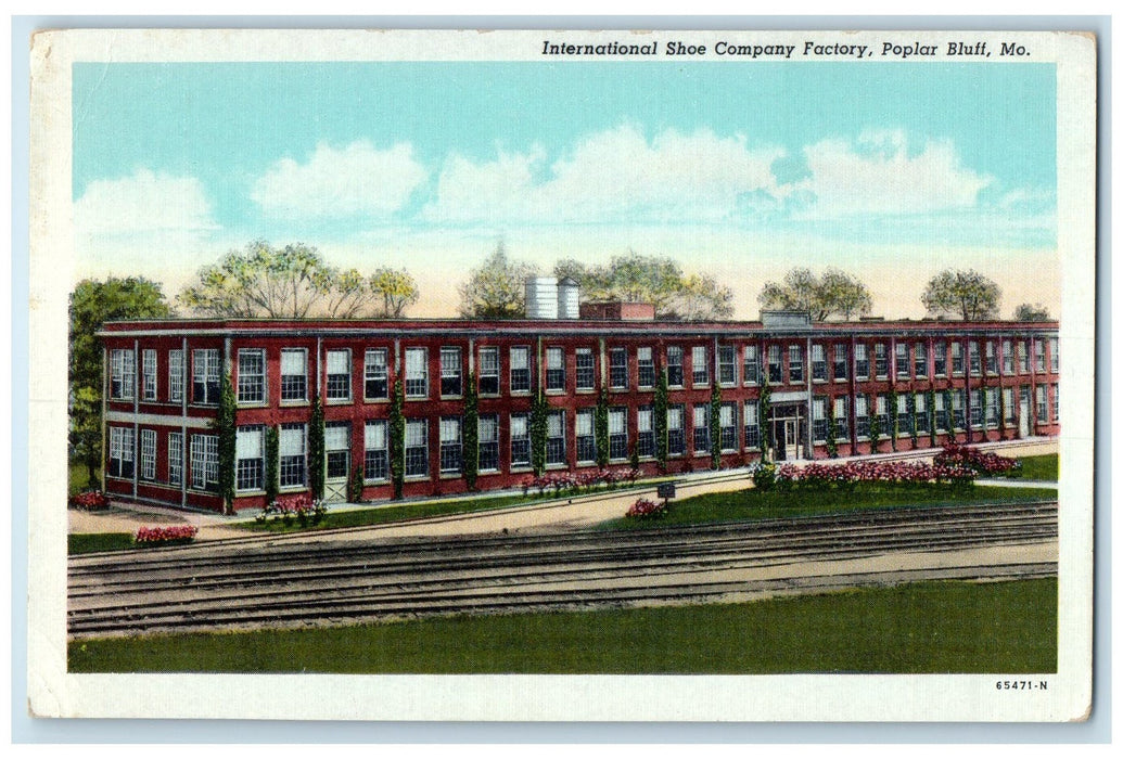 c1920's International Shoe Company Factory Poplar Bluff Missouri MO Postcard