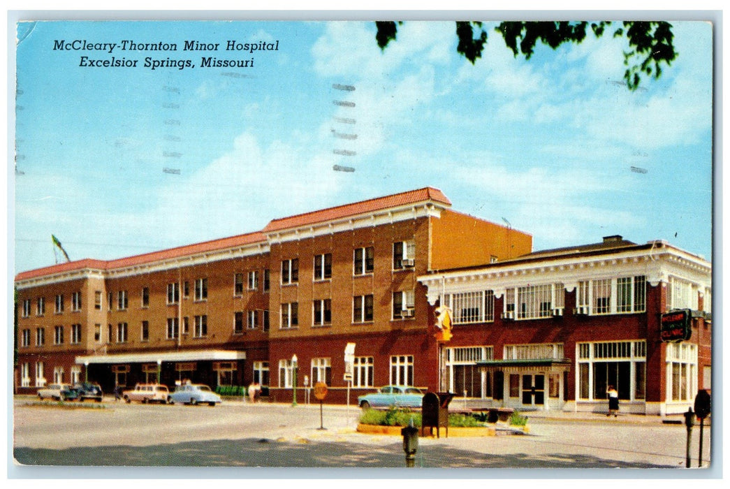 1958 McCleary Thornton Minor Hospital Excelsior Springs Missouri MO Postcard