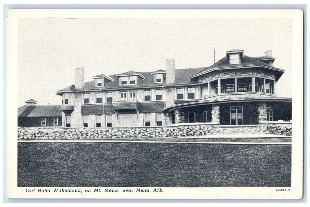 c1960s Old Hotel Wilhelmina On Mt. Mena Exterior Scene Mena Arkansas AR Postcard