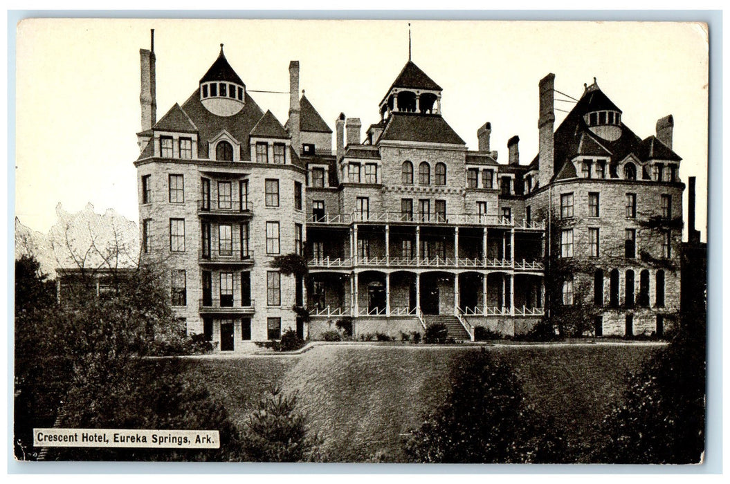 c1940's Crescent Hotel Exterior Eureka Springs Arkansas AR Unposted Postcard