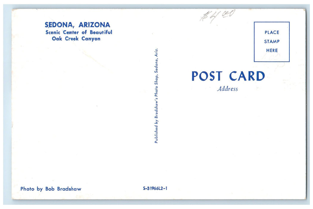 c1960's Greetings From Sedona AZ Scenic Center Of Oak Creek Canyon Cars Postcard