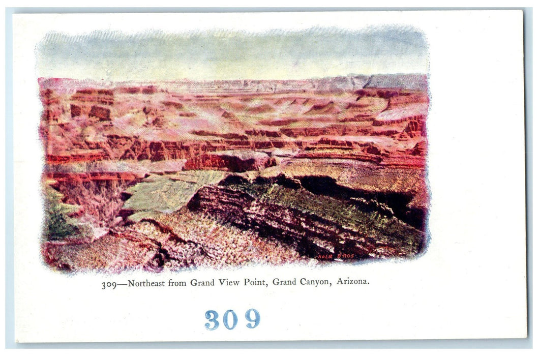 c1905s Northeast From Grand View Point Grand Canyon Arizona AZ Embossed Postcard