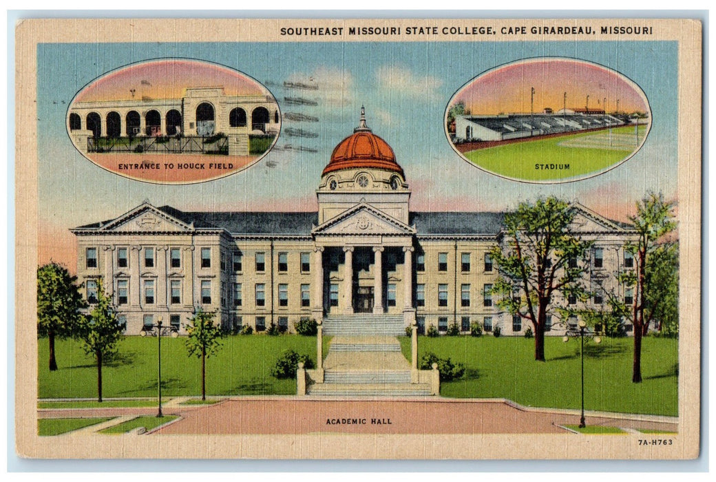 1964 Southeast Missouri State College Cape Girardeau Missouri MO Posted Postcard