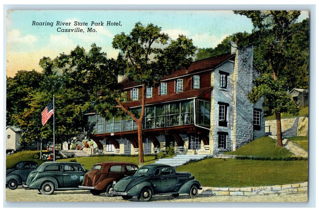 c1950's Roaring River State Park Hotel Restaurant Cassville Missouri MO Postcard