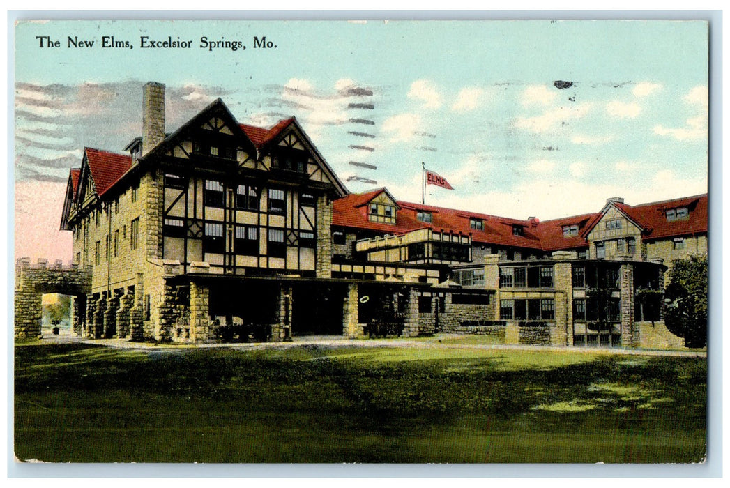 c1910's The New Elms Hotel Restaurant Excelsior Springs Missouri MO Postcard