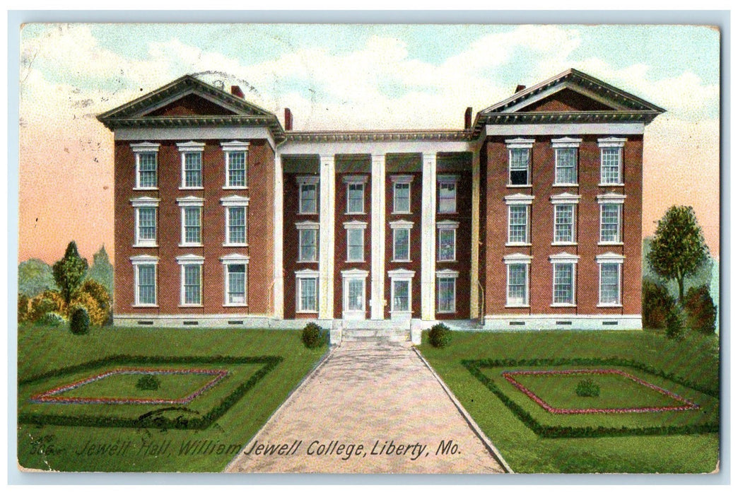 1908 Jewell Hall William Jewell College Building Liberty Missouri MO Postcard