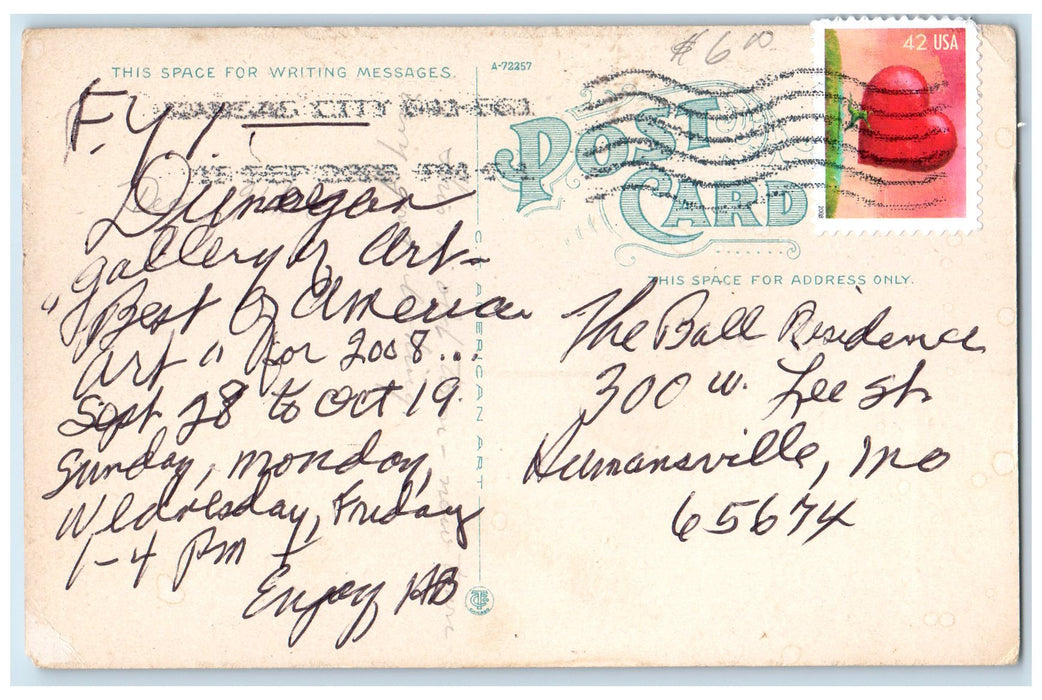1917 North Broad Street Shops Carriages Cars Globe Arizona AZ Posted Postcard