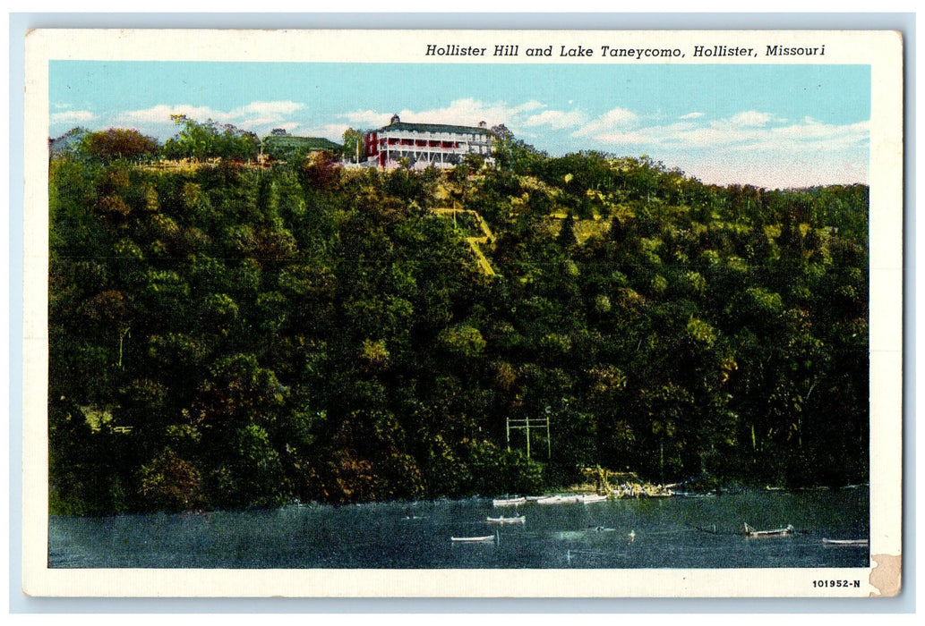 c1920's Hollister Hill & Lake Taneycomo Hollister Missouri MO Unposted Postcard