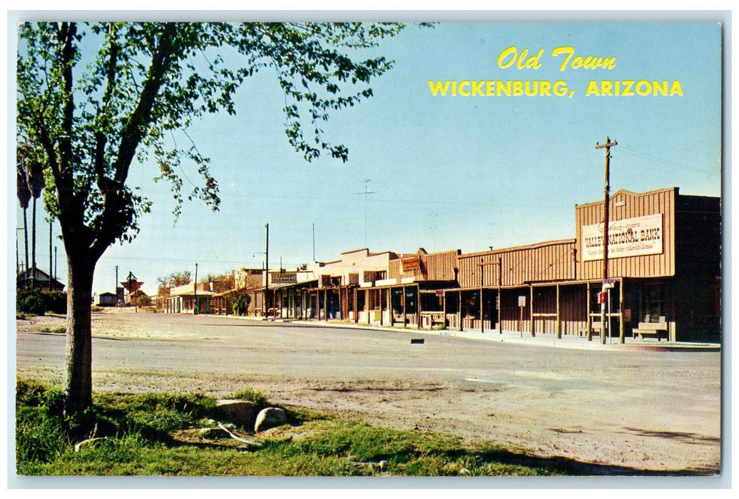 c1960's Old Town Center Of Mining Area Wickenburg Arizona AZ Unposted Postcard