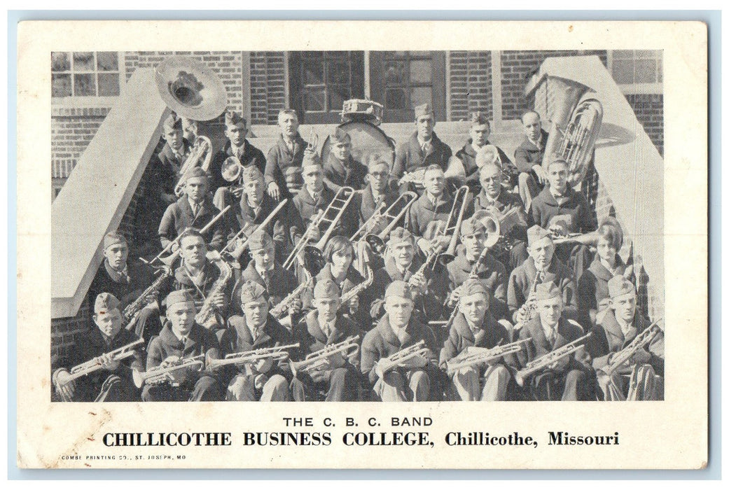 c1940's Chillicothe Business The CBC Band Scene College Chillicothe MO Postcard