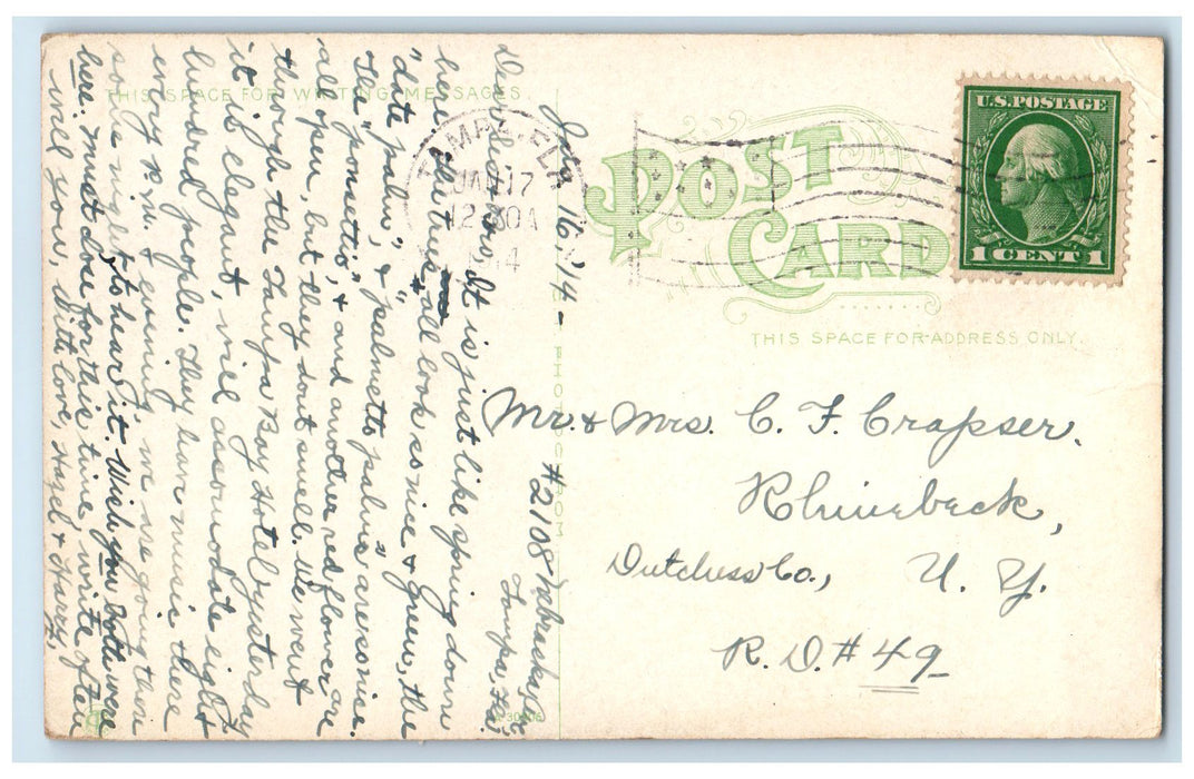 1914 The Ground At Tampa Bay Hotel Trees Scene Tampa Florida FL Posted Postcard