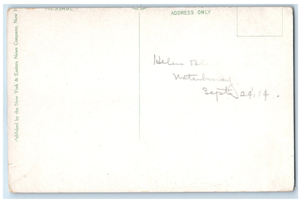 c1950 Public Library Building Ground Entrance Waterbury Connecticut CT Postcard