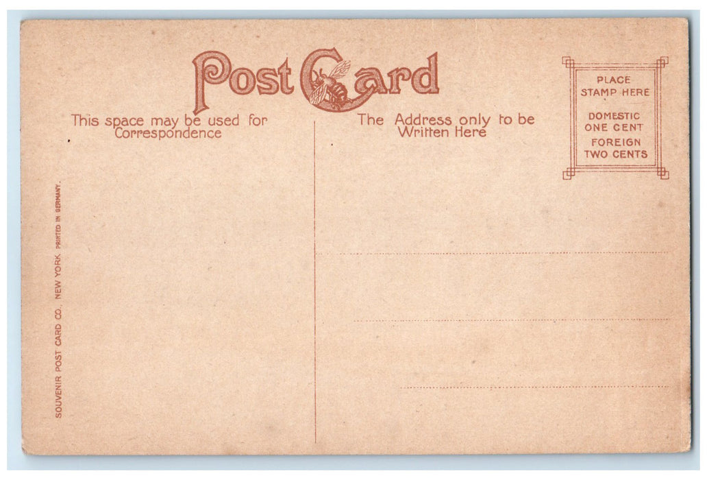 c1910 Plumb Memorial Library Building Dirt Road Shelton Connecticut CT Postcard