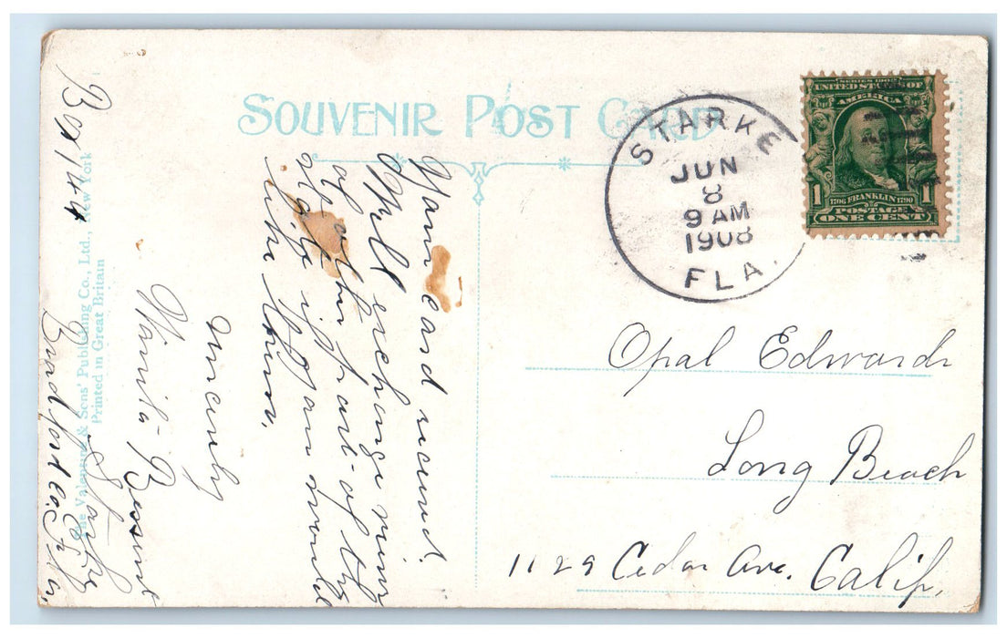 1908 View Of Suwanee River From Camp Bridge White Springs Florida FL Postcard