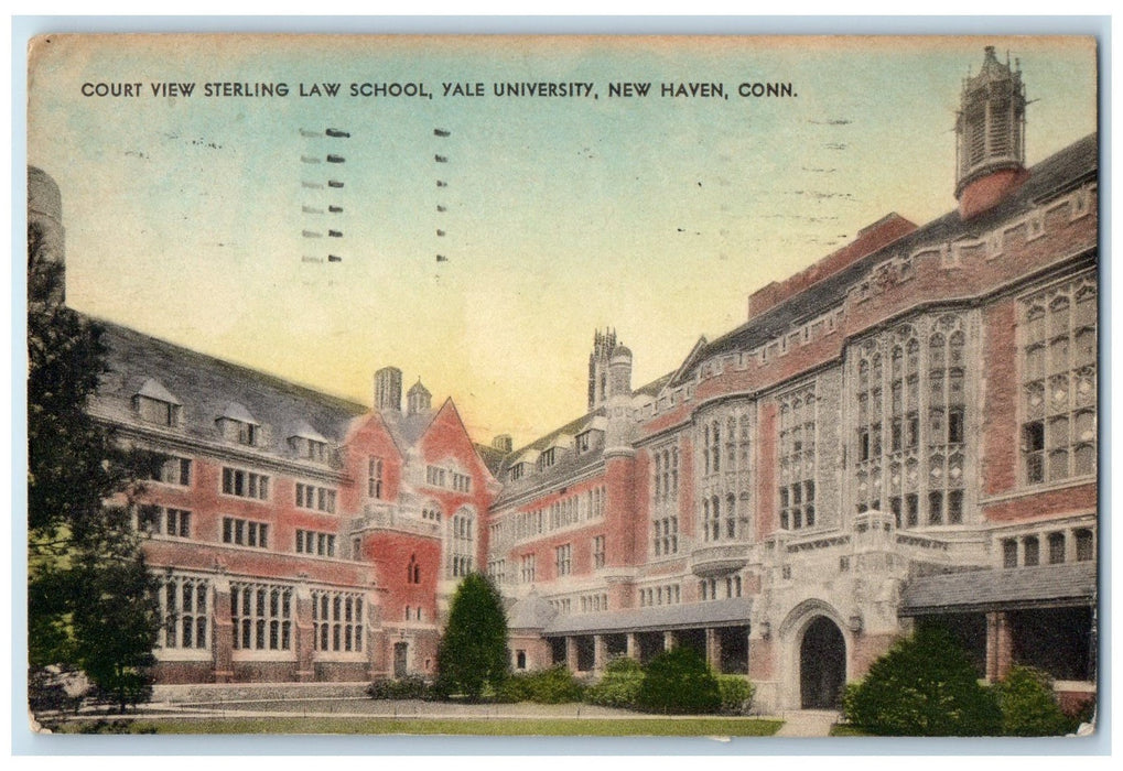 c1950's Court View Sterling Law School Yale University New Haven CT Postcard