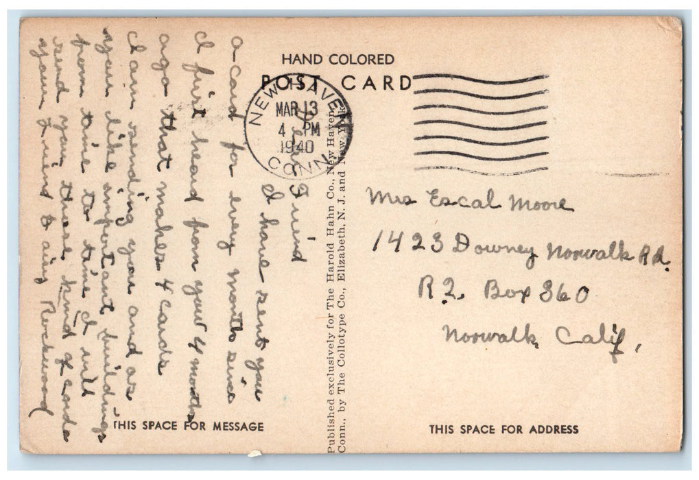 c1950's Court View Sterling Law School Yale University New Haven CT Postcard