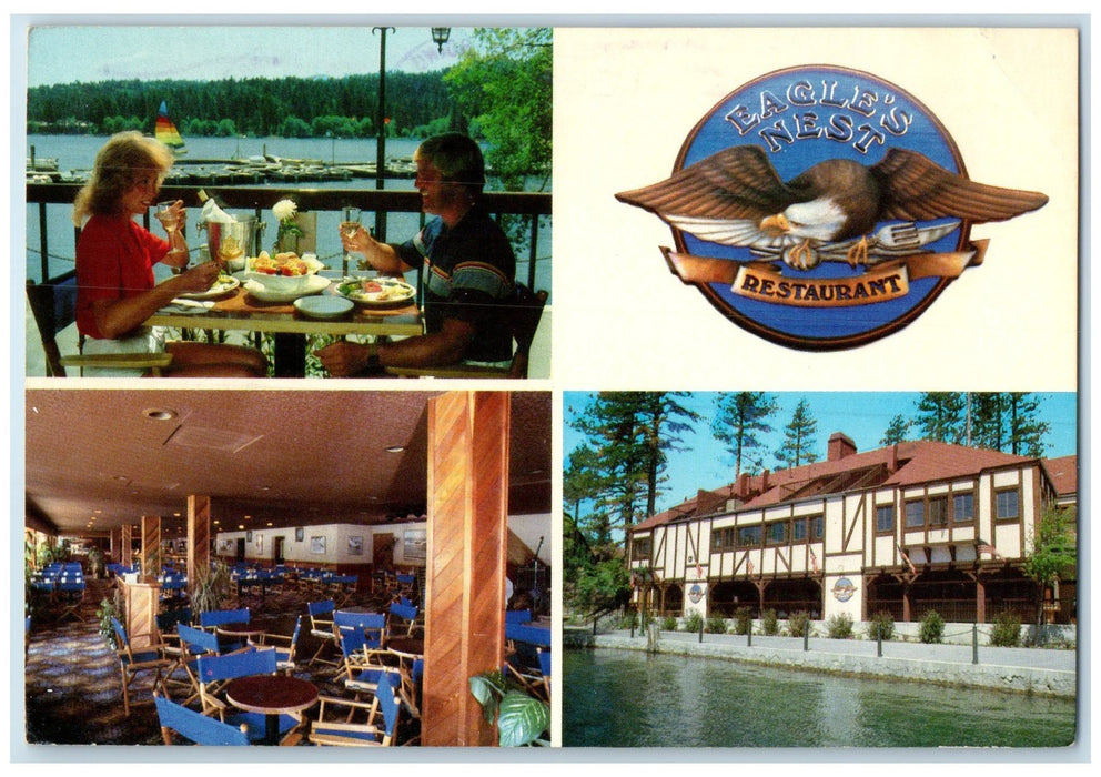 1982 Eagles Nest Restaurant Marina Lake Arrowhead Village California CA Postcard